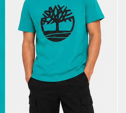 Timberland Men's Tree Logo T-Shirt – Turquoise image 8
