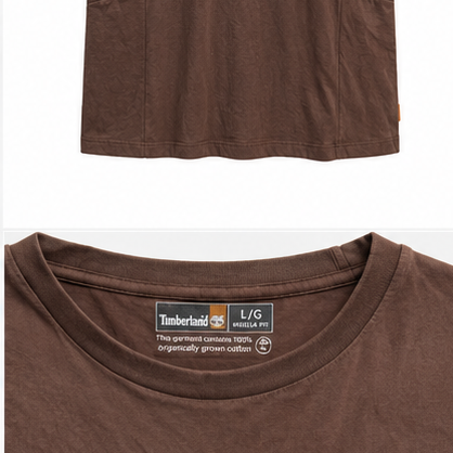 Timberland Men's Tonal Logo T-Shirt – Vintage Brown image 4