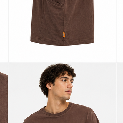 Timberland Men's Tonal Logo T-Shirt – Vintage Brown image 5