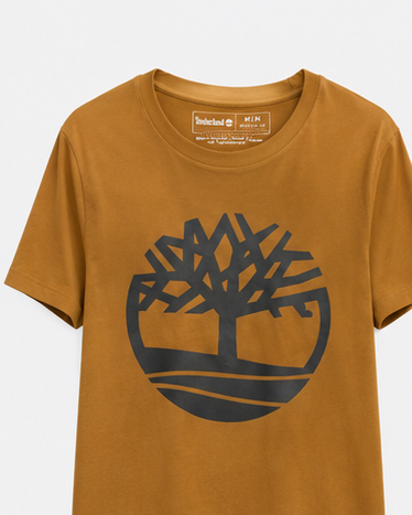 Timberland men's wheat brown tree logo T-shirt image 1