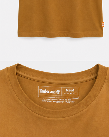 Timberland men's wheat brown tree logo T-shirt image 4