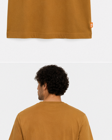 Timberland men's wheat brown tree logo T-shirt image 6