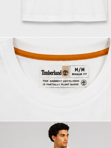 Timberland Men's Camo Logo T-Shirt – White image 4