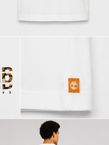 Timberland Men's Camo Logo T-Shirt – White image 6