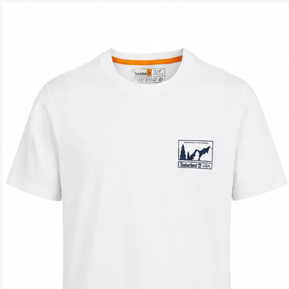 Timberland Men's Chest Patch T-Shirt – White image 1