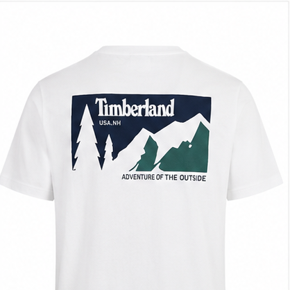 Timberland Men's Chest Patch T-Shirt – White image 3