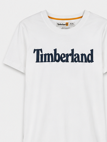Timberland Men's Heritage Logo T-Shirt – White & Navy image 1