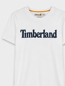 Timberland Men's Heritage Logo T-Shirt – White & Navy image 1