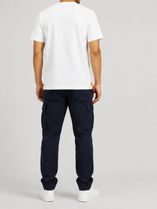 Timberland Men's Heritage Logo T-Shirt – White & Navy image 9