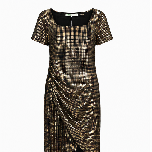 Hobz Dress 20852 - Black & Gold