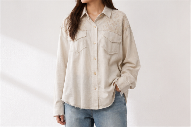 Hobz Shirt 11343- Cream