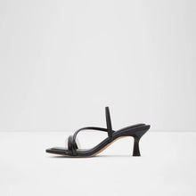 Heeled Slim-heel Black Sandals