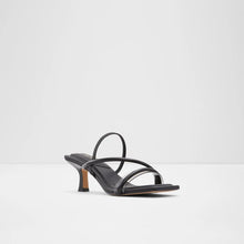 Heeled Slim-heel Black Sandals