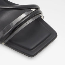Heeled Slim-heel Black Sandals